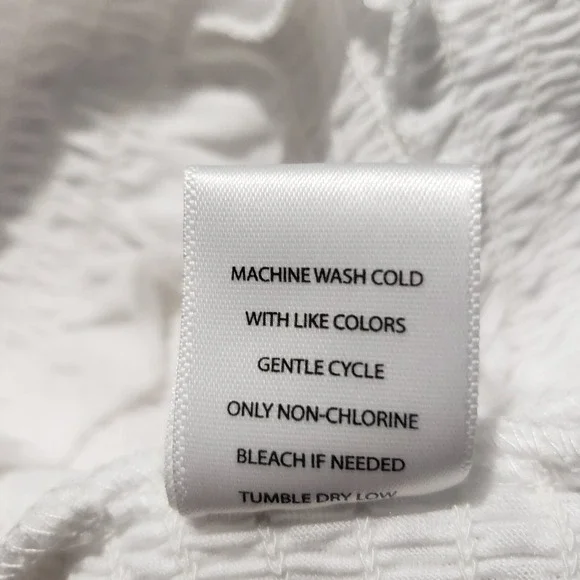 Crave Fame Smocked Tank Top Juniors/Women's Size Small White Stretch Ruffles - Picture 7 of 9